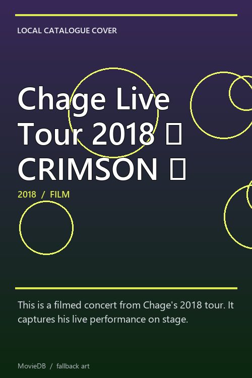 Chage Live Tour 2018 ◆ CRIMSON ◆ poster