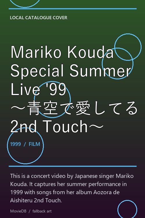 Mariko Kouda Special Summer Live '99 〜青空で愛してる 2nd Touch〜 poster