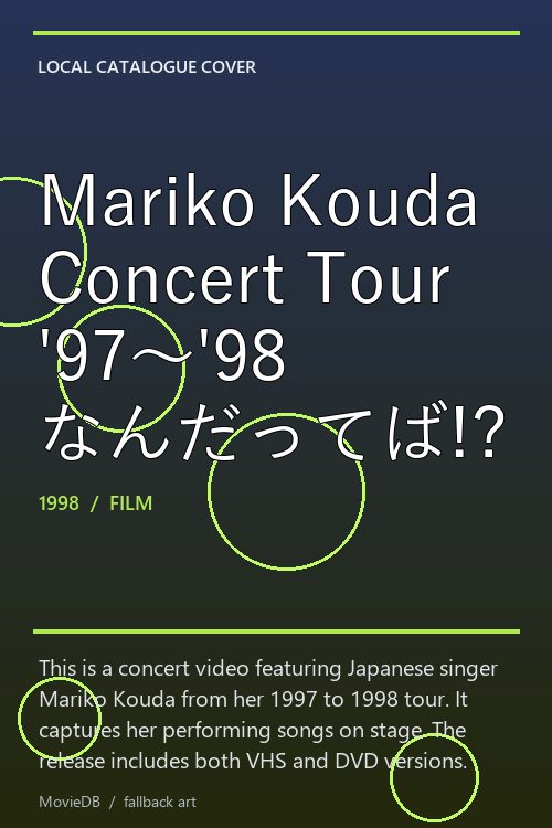 Mariko Kouda Concert Tour '97〜'98 なんだってば!? poster