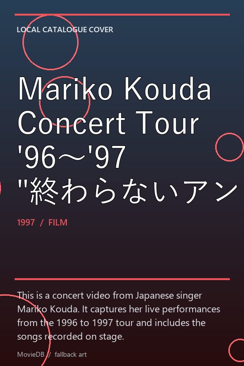 Mariko Kouda Concert Tour '96〜'97 "終わらないアンコール" poster
