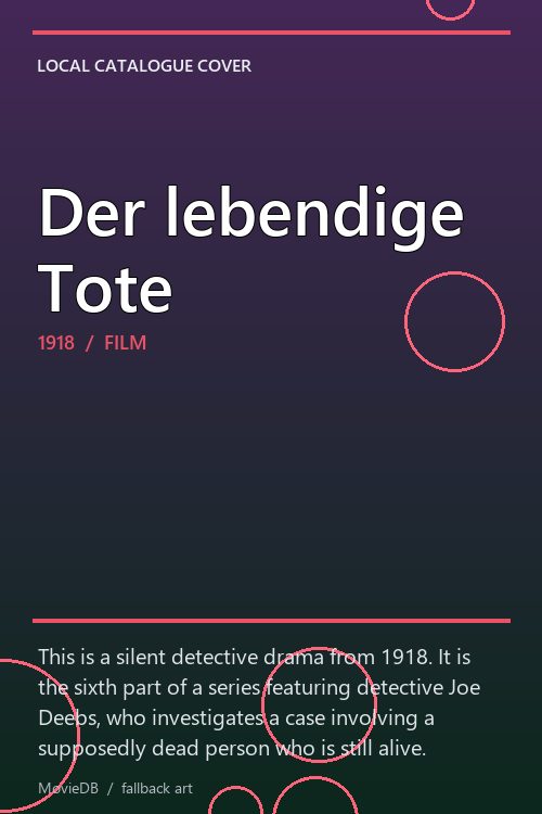 Der lebendige Tote poster