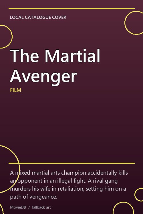 The Martial Avenger poster
