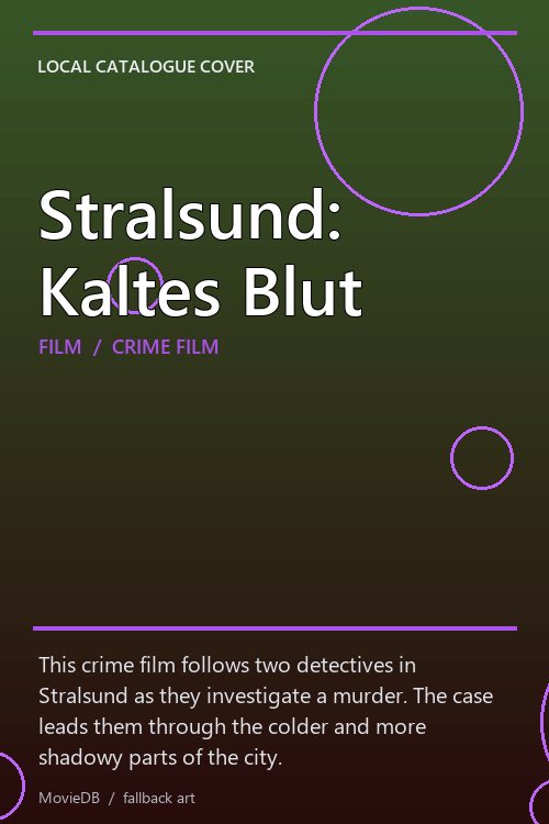 Stralsund: Kaltes Blut poster
