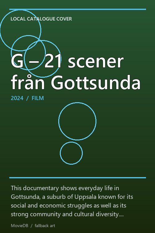 G – 21 scener från Gottsunda poster