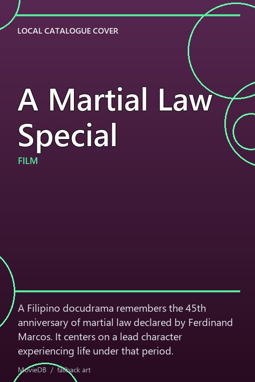 A Martial Law Special poster
