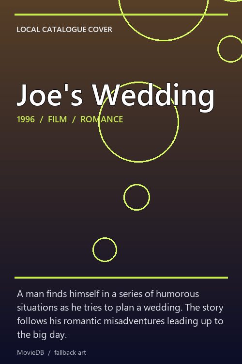Joe's Wedding poster