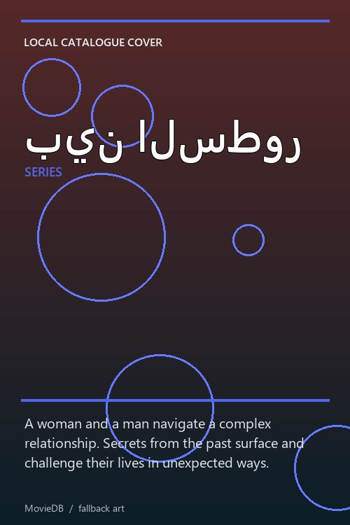 بين السطور poster