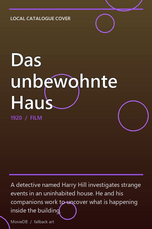 Das unbewohnte Haus poster