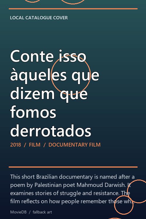 Conte isso àqueles que dizem que fomos derrotados poster