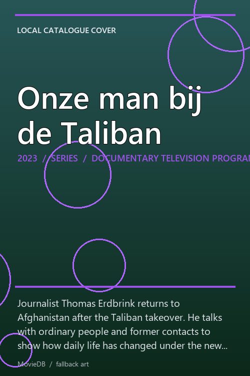 Onze man bij de Taliban poster