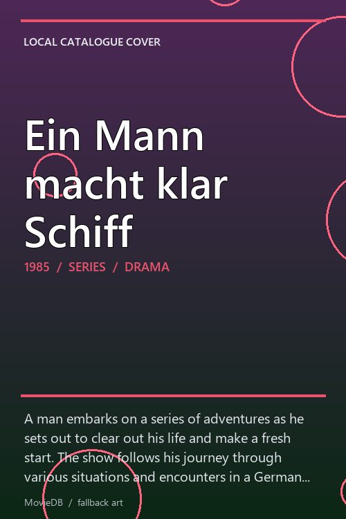 Ein Mann macht klar Schiff poster