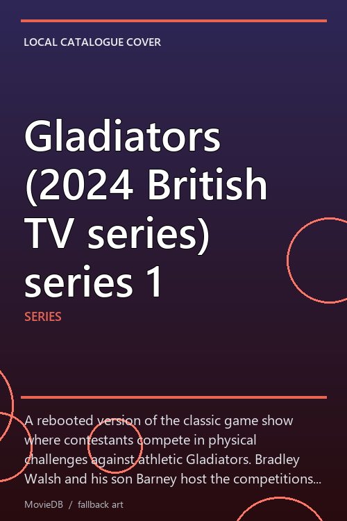 Gladiators (2024 British TV series) series 1 poster