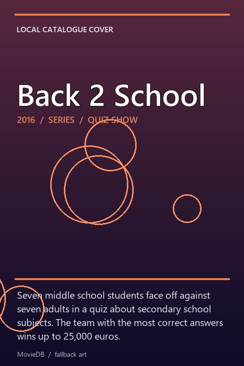 Back 2 School poster