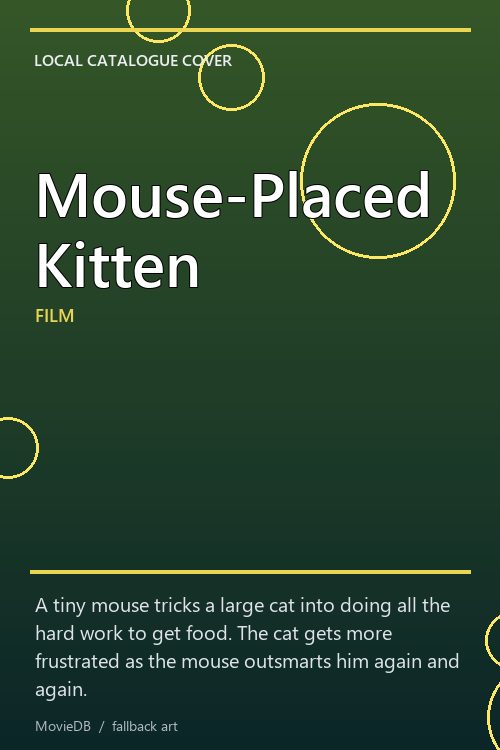 Mouse-Placed Kitten poster