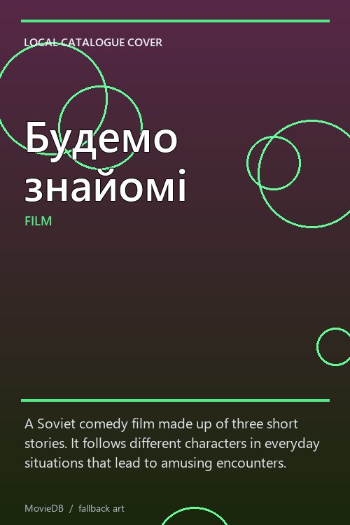 Будемо знайомі poster