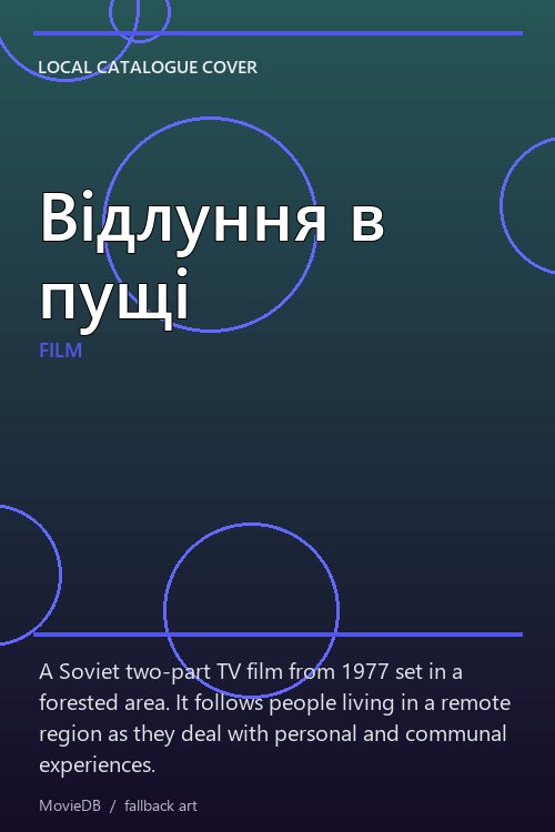 Відлуння в пущі poster
