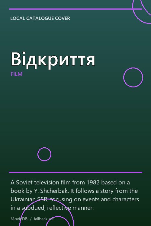 Відкриття poster