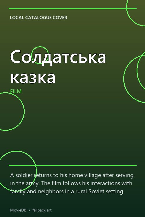 Солдатська казка poster