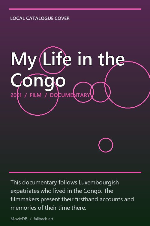 My Life in the Congo poster