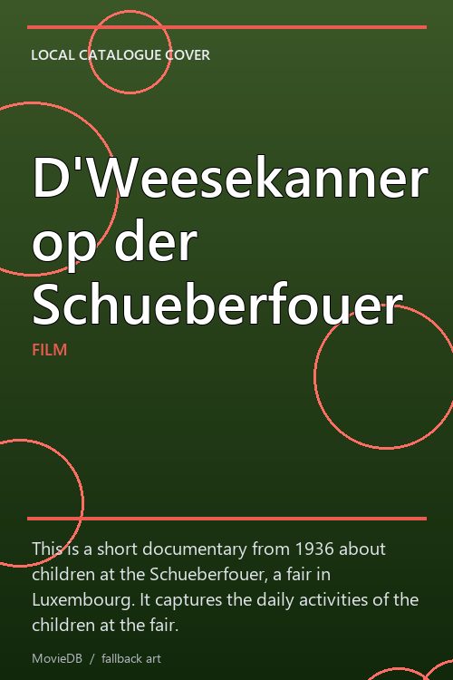 D'Weesekanner op der Schueberfouer poster