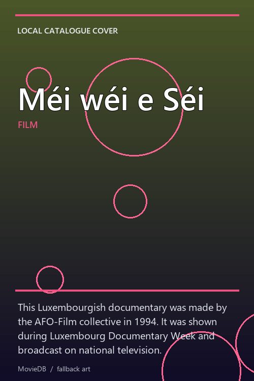 Méi wéi e Séi poster