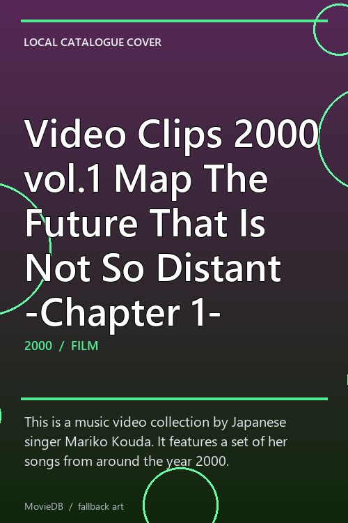 Video Clips 2000 vol.1 Map The Future That Is Not So Distant -Chapter 1- poster