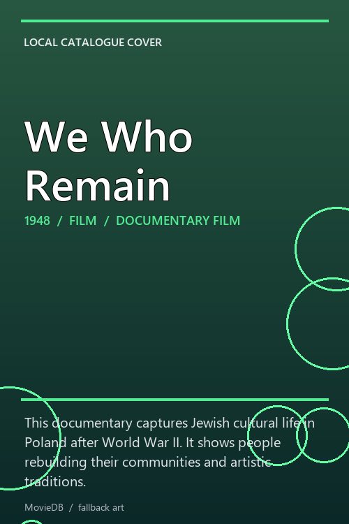 We Who Remain poster