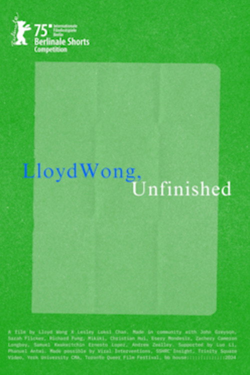 Lloyd Wong, Unfinished poster
