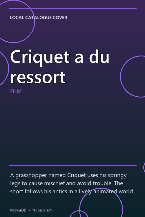 Criquet a du ressort poster