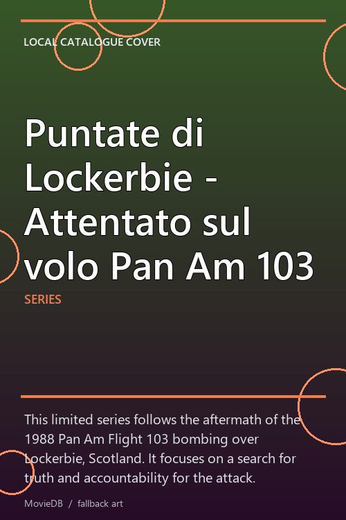 Puntate di Lockerbie - Attentato sul volo Pan Am 103 poster