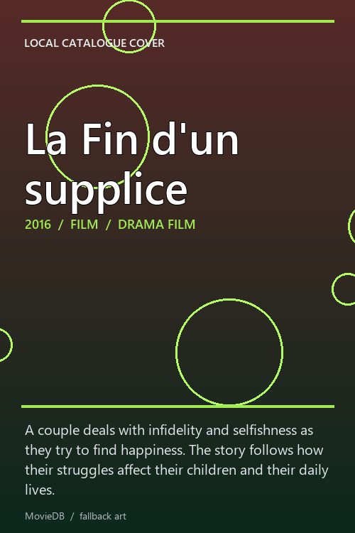 La Fin d'un supplice poster