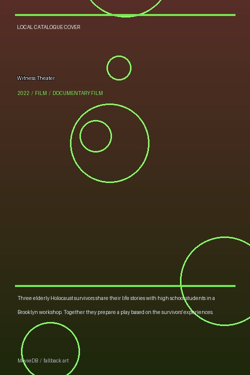 Witness Theater poster