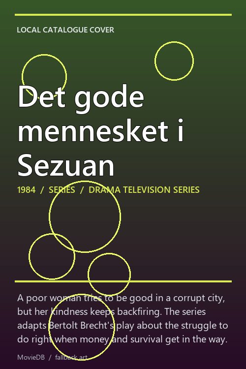 Det gode mennesket i Sezuan poster