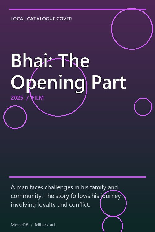 Bhai: The Opening Part poster