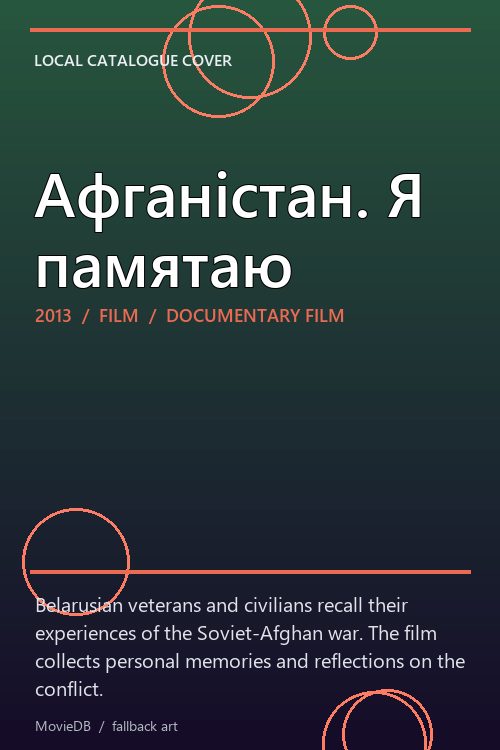 Афганістан. Я памятаю poster