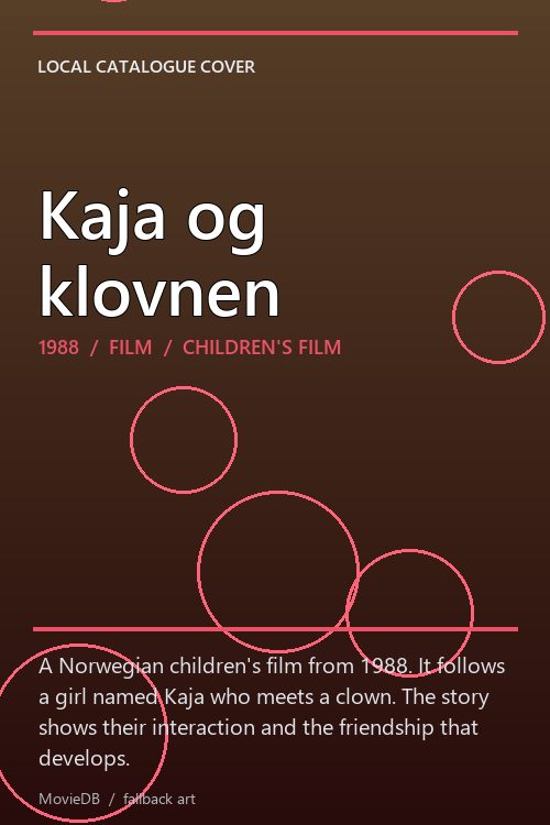 Kaja og klovnen poster