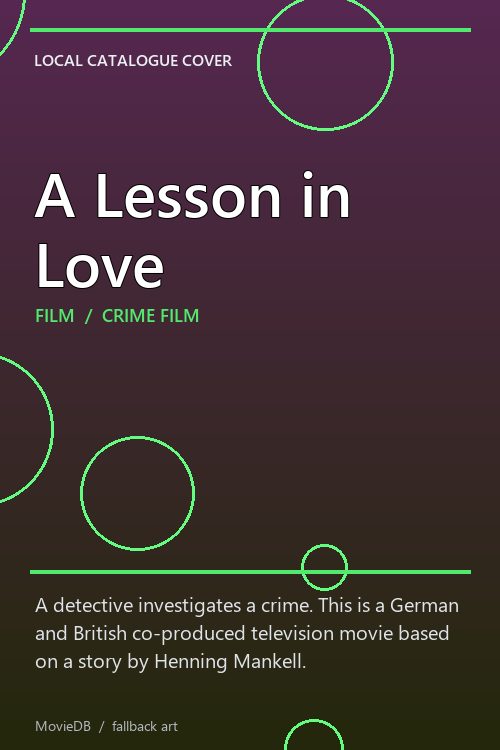 A Lesson in Love poster
