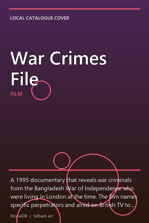 War Crimes File poster