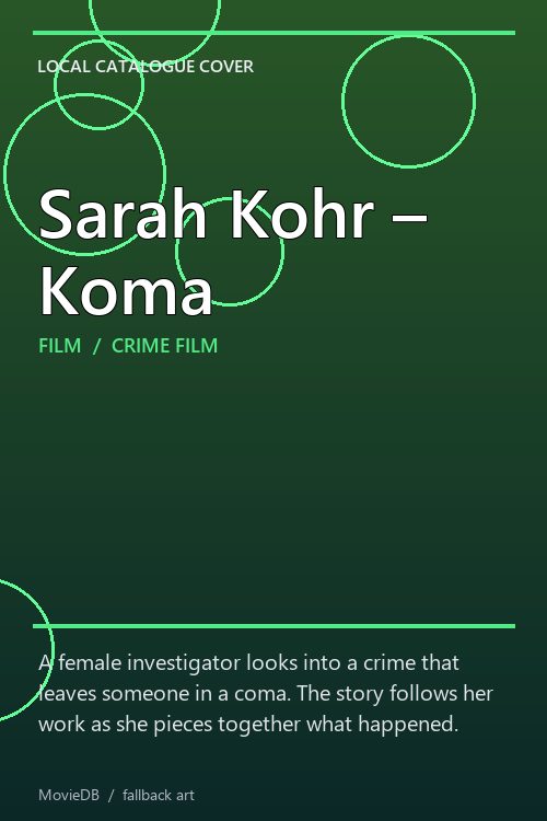 Sarah Kohr – Koma poster