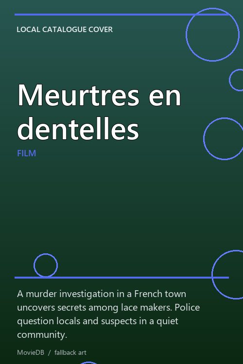 Meurtres en dentelles poster