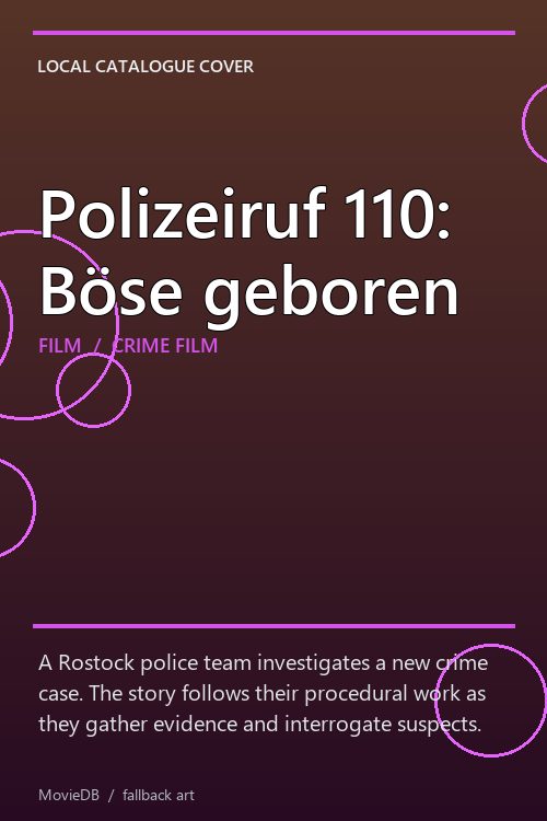 Polizeiruf 110: Böse geboren poster