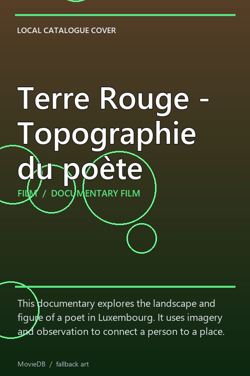 Terre Rouge - Topographie du poète poster