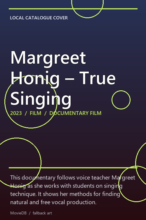 Margreet Honig – True Singing poster