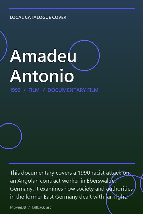 Amadeu Antonio poster