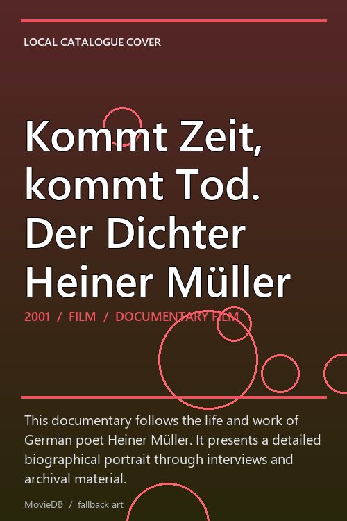 Kommt Zeit, kommt Tod. Der Dichter Heiner Müller poster