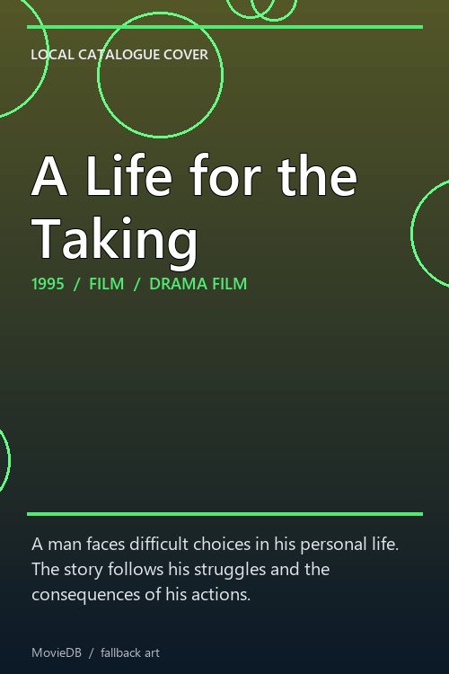 A Life for the Taking poster