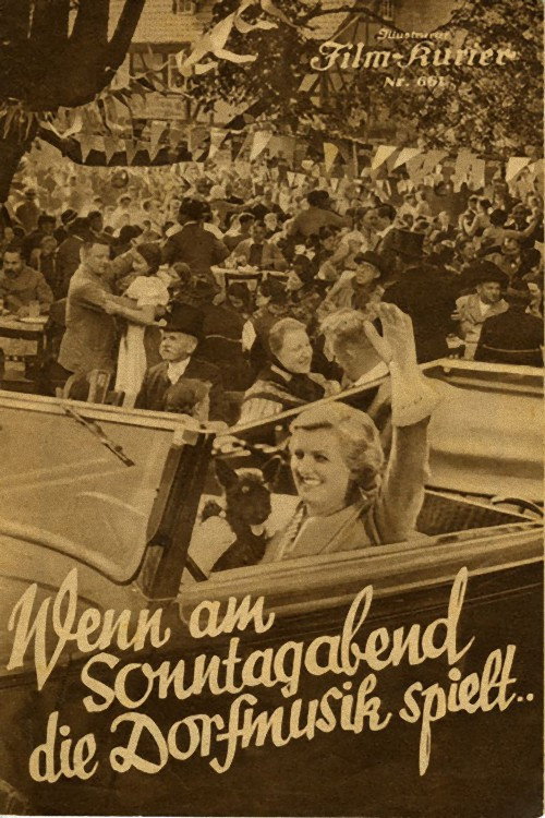 When the Village Band Plays on a Sunday Evening poster