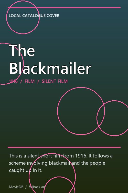 The Blackmailer poster