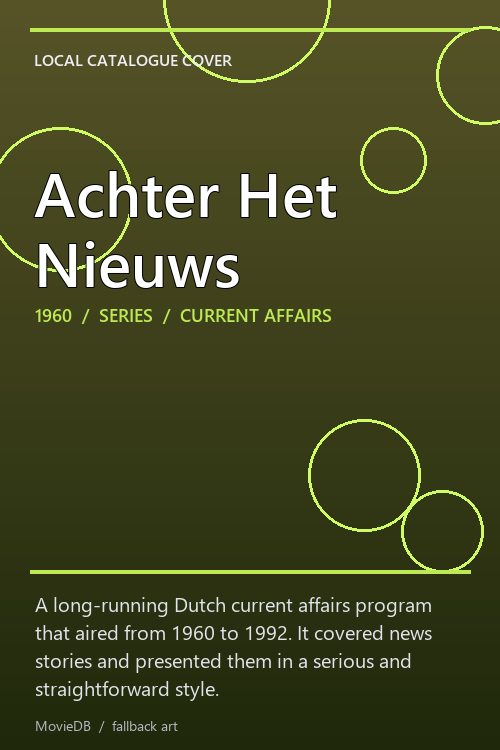 Achter Het Nieuws poster