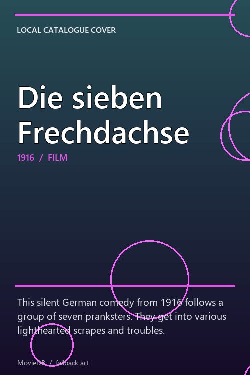 Die sieben Frechdachse poster